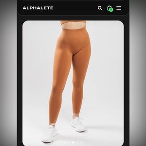 Orange Alpahleate amplify leggings